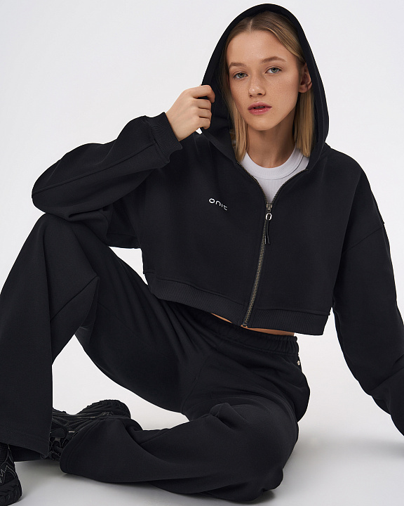 Худи укороченный на молнии "Core" FLC